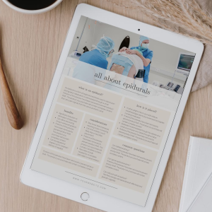 All About Epidurals handout