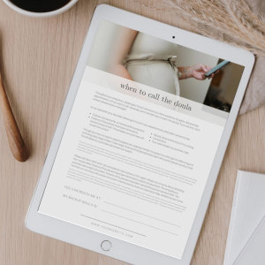 When to Call the Doula handout